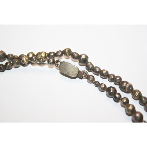 Antique Ethnic Sterling Silver Beaded Necklace - Picture 4 of 10